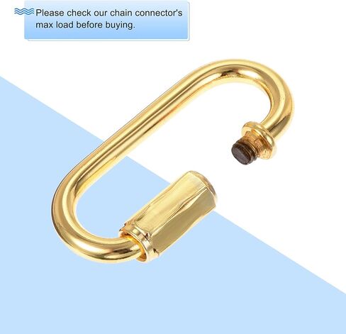 MECCANIXITY Chain Connectors, 4mm Thick Quick Link Screw Lock Oval Clips for Chandelier Pendant Lights, Black, Pack of 4 in Saudi Arabia