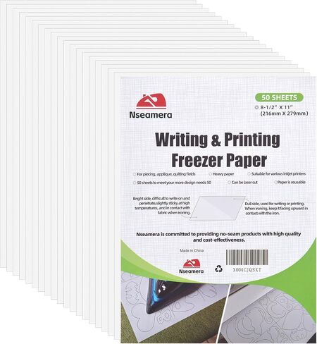Heavy Duty Freezer Paper Sheets for Quilting, Applique & Piecing - 8.5x11 Inches, 20 Sheets - Printable, Laser Cuttable Freezer Paper for Quilters in Kuwait