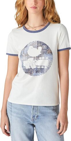 تي شيرت Woodstock Bandana Crew للسيدات من Lucky Brand in Saudi Arabia