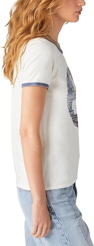 تي شيرت Woodstock Bandana Crew للسيدات من Lucky Brand in Saudi Arabia