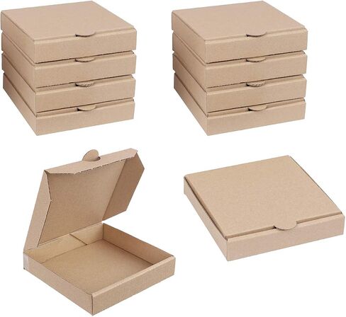 Kraft Mini Pizza Boxes, 5 Inch for Cookies, Party Favor, Craft- Food Safe Miniature Cardboard Box 10-Pack in Saudi Arabia