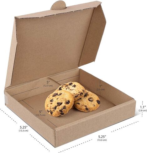 Kraft Mini Pizza Boxes, 5 Inch for Cookies, Party Favor, Craft- Food Safe Miniature Cardboard Box 10-Pack in Saudi Arabia