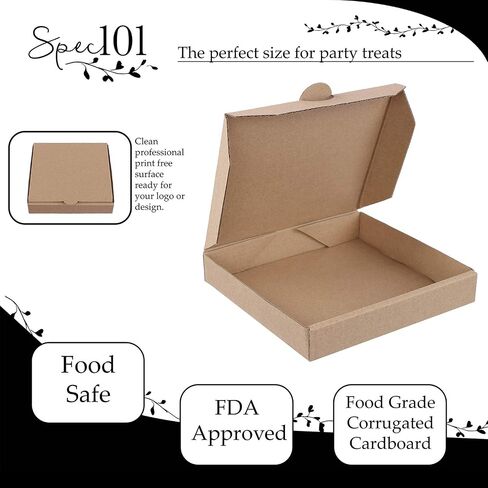 Kraft Mini Pizza Boxes, 5 Inch for Cookies, Party Favor, Craft- Food Safe Miniature Cardboard Box 10-Pack in Saudi Arabia