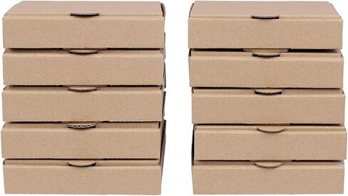 Kraft Mini Pizza Boxes, 5 Inch for Cookies, Party Favor, Craft- Food Safe Miniature Cardboard Box 10-Pack in Saudi Arabia