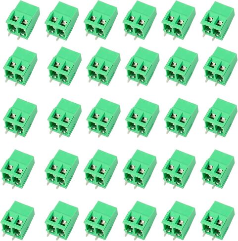 30PCS 2Pin 5mm PCB Mount Screw Terminal Block Connector, Terminals 300V 15A for 26-16AWG Cable in Saudi Arabia