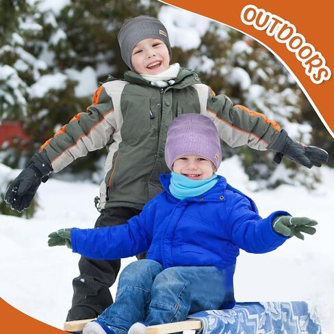 Sukeen Kids Beanie Hat for Girls Boys Seepage Proof Warm Skull Cap Soft Cold Weather Hat Ages 4-12 for Daily Outdoor in Kuwait