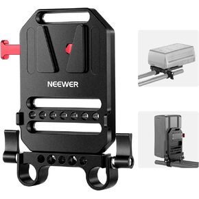 Neewer V Mount Battery Plate with Super Clamp Mount Pole Holder and D Tap to 4 Pin XLR Cable for Continuous Video Lighting Power Supply Only PL60C LED Video Light, PS008 K3