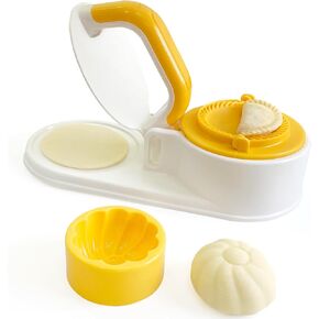 3 in 1 Dumpling Maker Machine, Dough Presser Dumpling Press Wrapper, Home DIY Dumpling Bao Bun Empanada Mold Making Tool (white)
