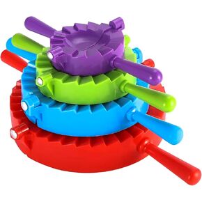 Dumpling Maker Kit, Set of 4, Easy Mold for Rabioli, Empanada, Gyozas, Pot Stickers, and More Durable Food Grade Plastic Dough Press, Dishwasher Safe and Easy to Use.