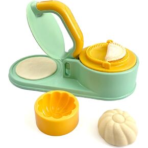3 in 1 Dumpling Maker Machine, Dough Presser Dumpling Press Wrapper, Home DIY Dumpling Bao Bun Empanada Mold Making Tool (green)