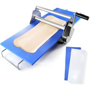 Folding Dough Sheeter with 2 Sheeter Board Manual Dough Roller Machine, Stainless Steel, Sheeter Thickness Adjustable