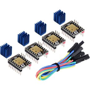 BIGTREETECH TMC2208 V3.0 UART Stepper Motor Driver with Heatsink for Octopus V1.1/Octopus Pro/Manta M4P/M5P/M8P, SKR V1.4 Turbo SKR 3 MKS GEN Ramps 1.4 Series 3D Printer Control Board 4Pcs