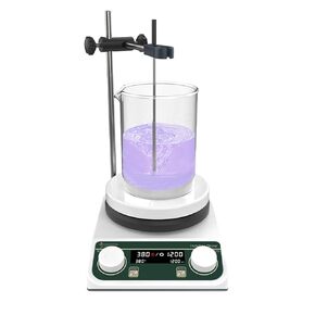 Lab Digital 536℉/280℃ Magnetic Stirrer Hot Plate 3L Magnetic Mixer 5in Hotplate Knob Control 50-1500RPM | Probe Sensor,Support Stand,Stir Bar Included,110V