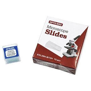 E35.3501 Blank Microscope Slides & 100-Pieces Square Cover Glass, Glass
