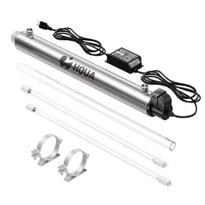 HQUA-OWS-6 Ultraviolet Water Purifier Filter for Kitchen Water Purification,6GPM 110V 25W Model HQUA-UV-6GPM + 1 Extra UV Tube