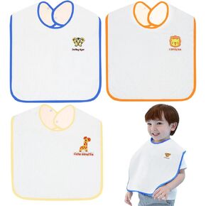 Set of 6 Baby Bibs| Large Bibs | Toddler Bibs for 2-4 Years Kids| Bibs for Boys and Girls (Pink)