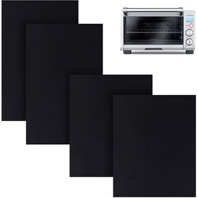 Oven Liners for Bottom of Oven for Breville toaster oven, Square Air Fryer Liners Reusable Baking Mat Compatible with Breville BOV650XL the Compact Smart Oven Countertop Toaster Oven(2+2pcs)