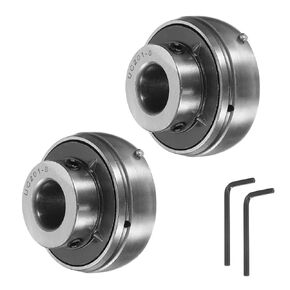 uxcell 2pcs UC208-24 Pillow Block Bearings 1-1/2" Bore Bearing Units Chrome Steel (GCR15) Flange Mounted Bearing Housing with Wrench