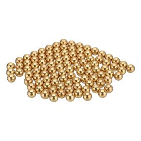 uxcell 100 Pcs 5 mm Bearing Balls H62 Brass G100 Precision Balls for Industrial Spheres, Machinery, Automotive, and DIY