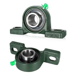 Pillow Block Bearing 1 inch Shaft Bore, Solid Cast Iron Base, Swamp Cooler Parts, Self-Aligning, UCP205-12, Pack of 2