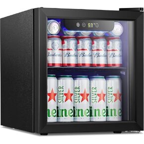 ثلاجة مشروبات أنتاركتيكا ستار 68 علبة، ثلاجة صغيرة مع باب زجاجي لمشروبات البيرة والنبيذ، ثلاجة صغيرة قائمة بذاتها مع التحكم الإلكتروني في درجة الحرارة للمنزل والبار، 1.7 قدم مكعب in Kuwait