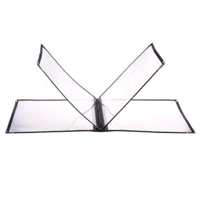 Cosmos Restaurant Menu Covers Book for Bar Cafe Kitchen - Restaurant Menu Holder Menu Folder Fits A4 Size Paper, 4 Pages 8 Views, Transparent Vinyl with Black Stitched Edge