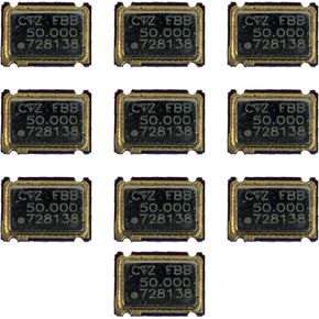 whiteeeen 10pcs SMD Active Crystal 7050 50.000MHz 50mhz 25PPM 3.3V 57mm 4feet 5070 Resonator