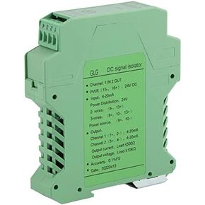 Pocreation Dc 24V Current Isolator Transmitter 4 To 20Ma Plc Detect Conditioner With Multi Channel Input And Output For Industrial Equipment (One Input And Two Outputs 4-20Ma To 4-20Ma)