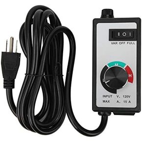 1500W Fan Speed Controller Variable Vent Speed Adjuster 120V 15A US Plug with 6.6ft Cord for Duct Inline Fan Vent Blower fan speed controller 120v voltage regulator variable speed controller