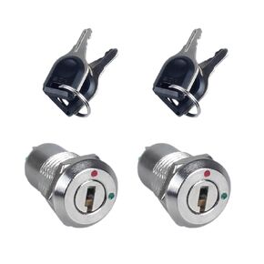 2Pcs 12mm ON Off Metal Key Lock Switch 2Pin Lock Maintained Latching Key Switch