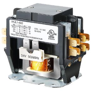 Dreyoo Carrier HVAC Motor Contactor, 24V 40 A Coil 2 Pole Replacement Relays Compatible with C230B, Air Conditioner, Heat Pump, Refrigeration Systems(1 Pcs)
