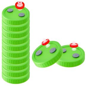 12 Pcs Cultivation Mason Jar Lids, Wide Mouth Liquid Culture Lids, Mushroom Liquid Culture Lids, 12 Pcs 0.22um PTFE Syringe Filters, 12 Pcs Ruhr Connectors, 25 Pcs Self-healing Rubber Stoppers