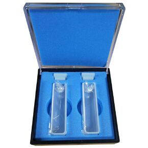 Cuvette for Spectrophotometer（2 PCS） - Quartz Material, 10 mm Light Path, 3.5 ml Volume, 190-2500 nm Wavelength Range, 2 Transparent Sides, Acid and Alkali Resistant