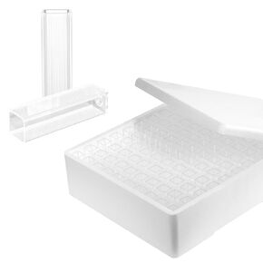 100Pcs Plastic Disposable Laboratory Cuvettes 4.5 ml Polystyrene Square Cuvette for Spectrophotometers