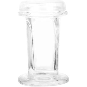 Professional Laboratory Glass Staining Jar, 5-Slide Capacity, 76x25mm, Clear Glass for Microscope Slide Staining and Lab Experiments