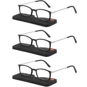 KoKoBin Ultra-thin anti-blue reading glasses, anti-glare glasses,Black 1.00