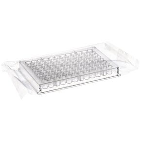 Globe Scientific 120338 Polystyrene Microtest Plate, 96-Well, Flat Bottom, Sterile, Individually Wrapped (Pack of 50)