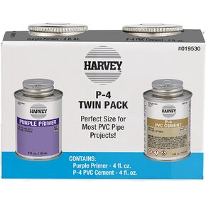Harvey's 019530 Primer/Cement, 4 Oz Twin Pack Box