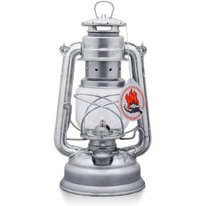 Feuerhand Outdoor Kerosene Fuel Lantern, German Made Weather Resistant Baby Special 276 Galvanized Hurricane Lamp for Camping or Patio, 10 Inches, Unpainted