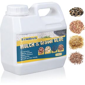 35 oz Concentrate Mulch & Gravel Glue for Landscaping, Transparent Rock Glue for Landscaping Pea, Bark, Leaf, Stones & Rubber