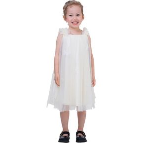 Baby Girl Dress with Vintage Lace Collar, Tulle Skirt - Ideal for First Birthday, Flower Girl or Wedding Guest Dress