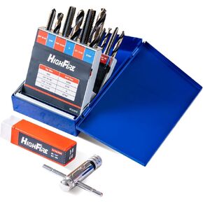 60PCS SAE & Metric Tap and Die Set with Storage Case,Essential Threading Tool for Cutting External Internal Threads and Repair Damaged Threads.