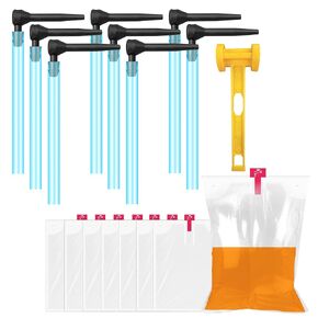 Maple Syrup Tapping Kit, 8 Set Food Grade Maple Tree Syrup Tapping Kit, 8PCS Syrup Taps 8PCS Syrup Collection Tubes 8PCS Maple Syrup Bags and a Hammer for Drill Maple Birch Syrup Supplies Collection