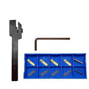 3/8" MGEHR1010-1.5 Lathe Grooving Cut-Off Tool Holder with MGMN150 Grooving Inserts for Stainless Steel and Steel