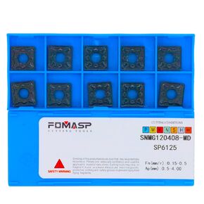 CNC Carbide Turning Inserts for Metal Cutting SNMG432/SNMG120408-PM, The Chip Breaker"PM" fit for Semi-Finishing Steel Cutting, 10 PCS