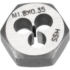HARFINGTON Hex Threading Die M3 x 0.5 Metric Thread Right Hand High Speed Steel Rethreading Fixed Die Screw Cutting Tapping Repair Tool