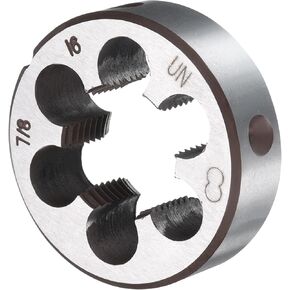 uxcell Round Threading Die 7/8-16 UN Thread Right Hand Screw Cutting Fixed Dies, Alloy Tool Steel Tapping Repair Tool