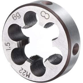 uxcell Round Threading Die M22 x 1.5 Metric Thread Right Hand Screw Cutting Fixed Dies, Alloy Tool Steel Tapping Repair Tool
