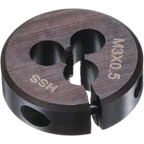 HARFINGTON Round Threading Die M5 x 0.75 Metric Thread 20mm OD Adjustable Right Hand High-Speed Steel (HSS) Round Die Screw Thread Cutting Die for Thread Repair