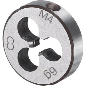 uxcell Round Threading Die M4 x 0.7 Metric Thread Right Hand Screw Cutting Fixed Dies, Alloy Tool Steel Tapping Repair Tool